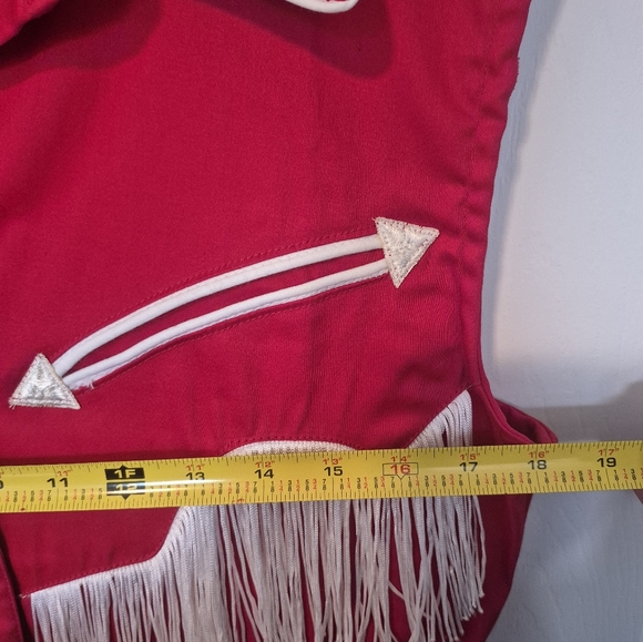 NWOT Riley Fringe dress in red and white Fables by Barrie western rockabilly - Picture 10 of 11